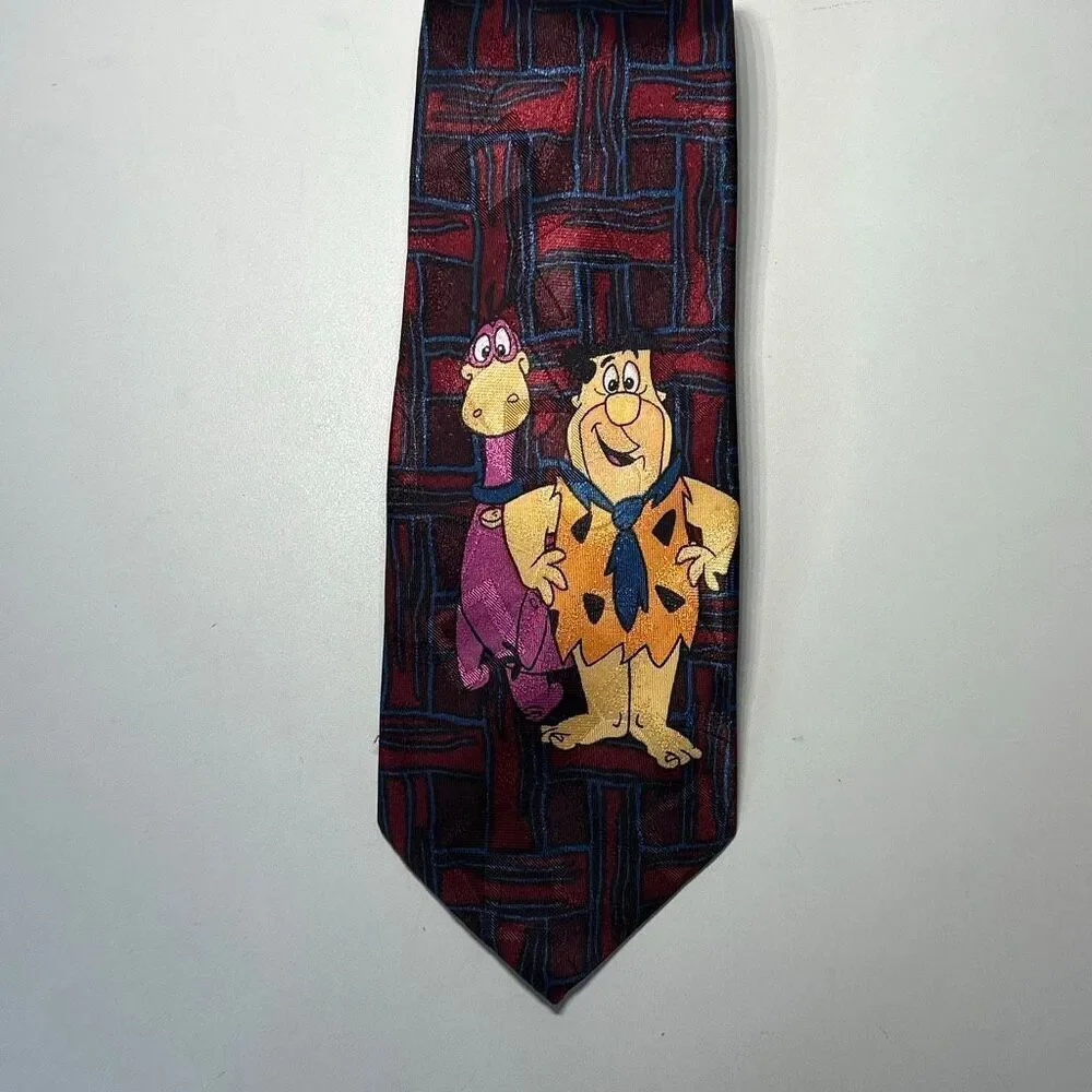 Flintstone’s Fred and Dino Vintage Necktie Novel Ties 1994